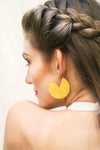 Shining gold-plated earrings, exuding elegance and sophistication
