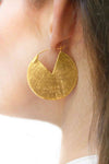 Shining gold-plated earrings, exuding elegance and sophistication