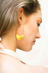 Shining gold-plated long earrings,exuding fashion and elegance