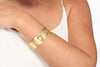 24karat Gold plated bracelet with moonstone. Modern design