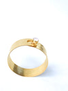 24karat Gold plated bracelet with moonstone. Modern design