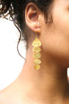 Shining gold-plated dangling earrings,exuding elegance and sophistication