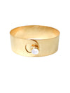24karat Gold plated bracelet with moonstone. Modern design