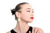 Side profile of Portal earrings revealing nested arch structure and musical elements